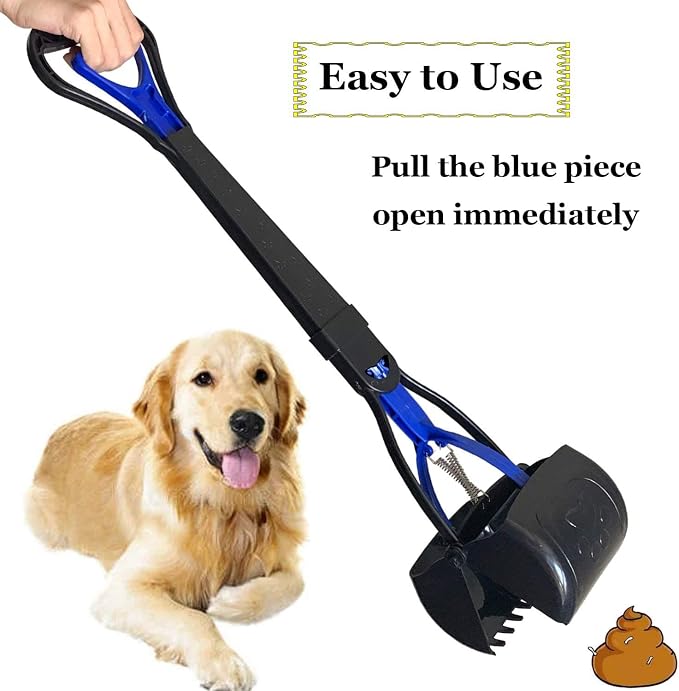 ienjoyed Non-Breakable Pooper Scooper for Large Medium & Small Dogs Heavy Duty, 28“Long Handled Dog Poop Scooper for Grass,Durable Dog Poop Pick Up Tool, Poop Grabber