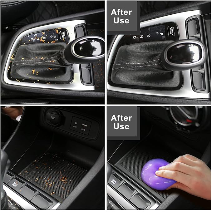 TICARVE 2Pack Cleaning Gel for Car Putty Car Vent Cleaner Cleaning Putty Gel Auto Tools Car Interior Cleaner Dust Mud for Cars and Keyboard Cleaner Slime Purple (320g/11.2oz) | Car Interior Cleaner Dust Mud For Cars Detailing Tools Cleaner Slime Keyboa...
