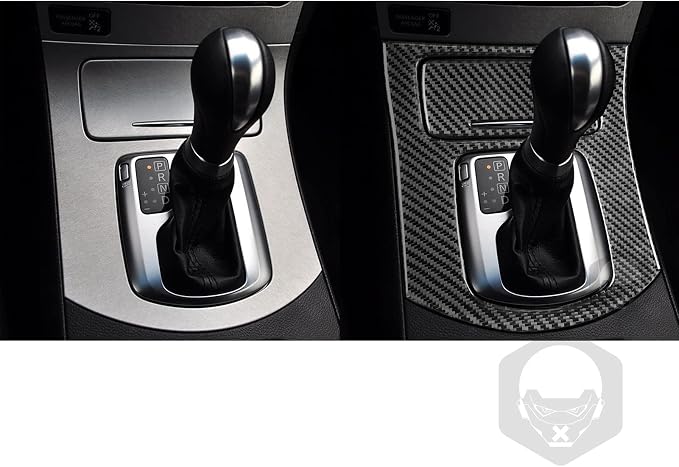 Real Carbon Fiber Trim for Infiniti Accessories | for G35 G37 X 2007 2008 2009 2010 Sedan Coupe Convertible Center Console Gear Shift Panel Interior Thick Overlay Decal