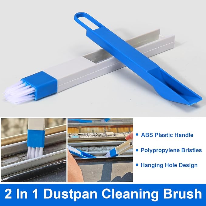 XANGNIER Window Track Cleaning Tools,Window Sill Cleaner Tool Kit,10 Pcs | Sliding Door Track Cleaner,Groove Crevice Seal Cleaning Brush for Tile Lines/Shutter/Car Vents/Air Conditioner/Keyboard