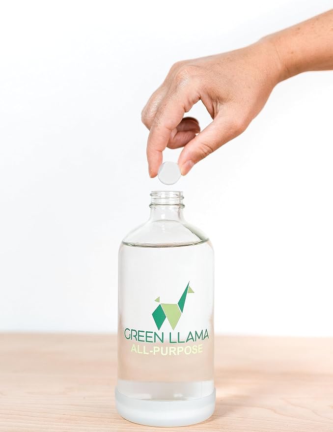 Green Llama Eco-Friendly and Sustainable All-Purpose Refill Tablets | 3-Pack | Lemon Grass Scent | Natural Cleaning Solution for Home with Certified Compostable Packaging