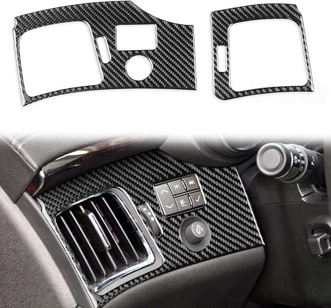 Real Carbon Fiber Trim for Cadillac CTS Accessories | for 2008 2009 2010 2011 2012 2013 Side Air Vent Decoration Panel Sticker Interior Thick Overlay Decal