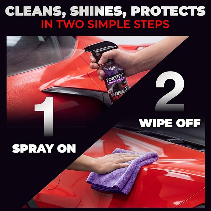 Ceramic Coating Spray - Clean, Glossy, Protected Paint in 15 Minutes Flat | 16 Fl Oz - Twice the coverage, same 15-minute job. Cleans, glosses and seals so dirt and rain slide off between washes.