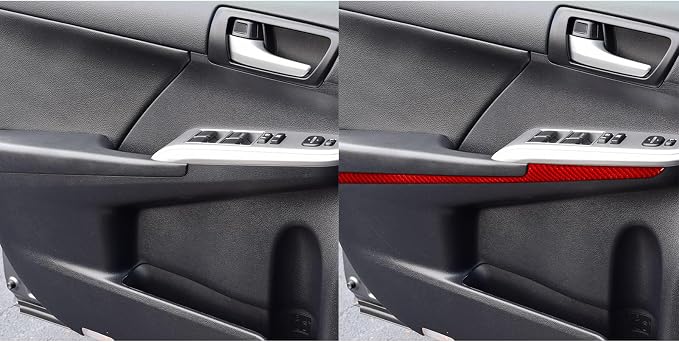 Real Carbon Fiber Trim for Toyota Camry Accessories | for 2012 2013 2014 Armrest Box Decoration Panel Interior Thick Overlay Decal