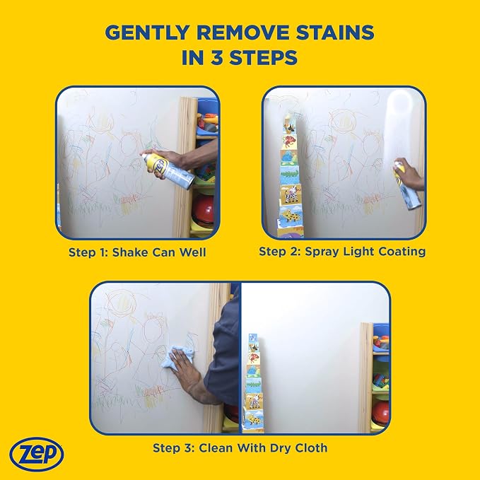 Zep ZUFWC18 Foaming Wall Cleaner, 18 oz, Clear | Removes Stains Without Damaging Finishes