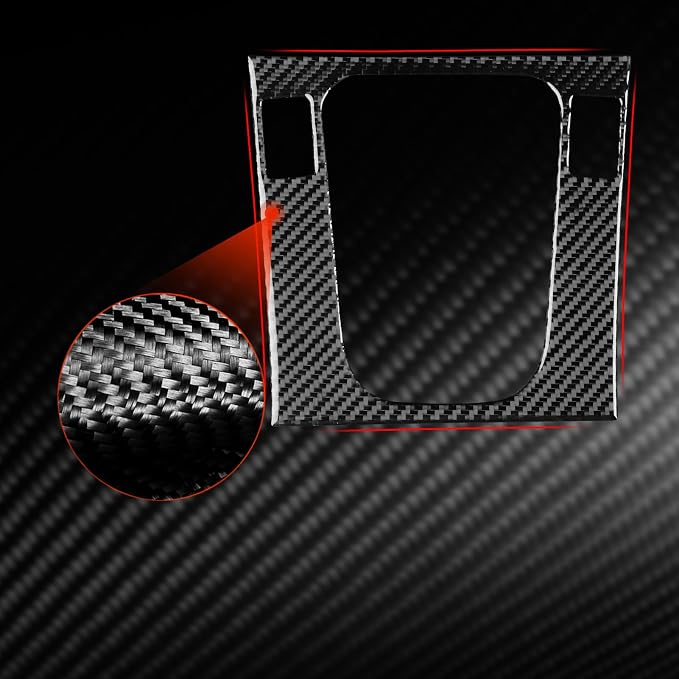 Real Carbon Fiber Trim for Honda Accord Accessories | for 2003 2004 2005 2006 2007，Gear Shifting Panel Cover，Interior Dash Panel，Thick Overlay Sticker Decal