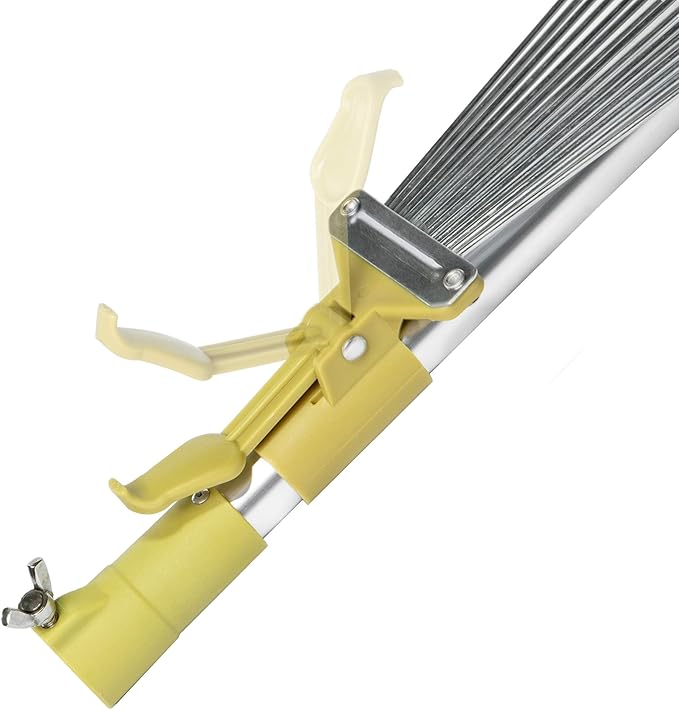 DOCAZOO Roof Rake Gardening Pole Attachment | Roof Rake Attachment for Extension Poles - Clears Leaves & Debris from Roofs and Gutters