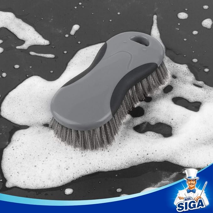 MR.SIGA Multi Purpose Heavy Duty Scrub Brush - Pack of 2 | Strong bristles with effective scrubbing power, ideal for kitchen, bathroom, shower and everyday household cleaning.