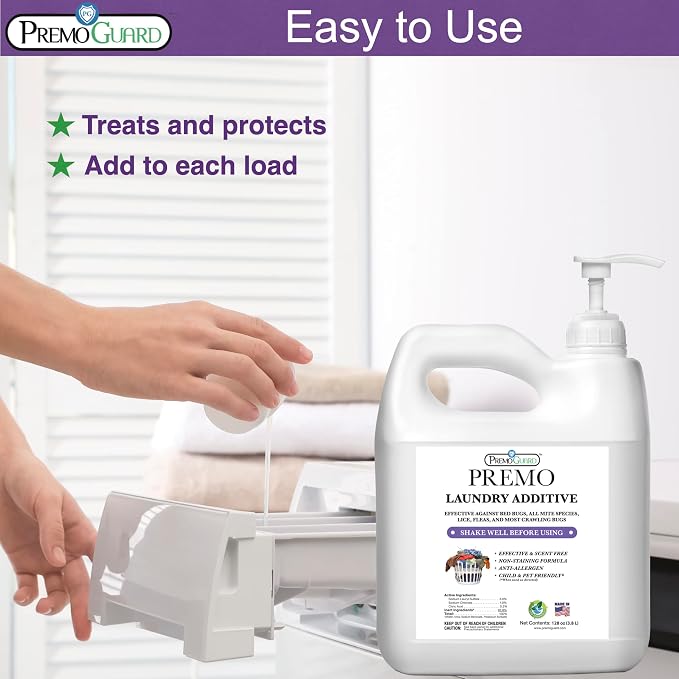 Premo Guard Bed Bug, Mite & Lice Natural Laundry Detergent Additive