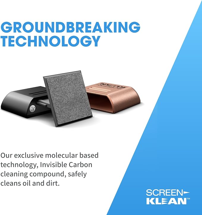 ScreenKlean Tablet Screen Cleaner - Compatible with iPad, Android & Amazon Tablet - with Carbon Microfiber Tech-Electroplated Rose Gold-1 Count (Pack of 1)