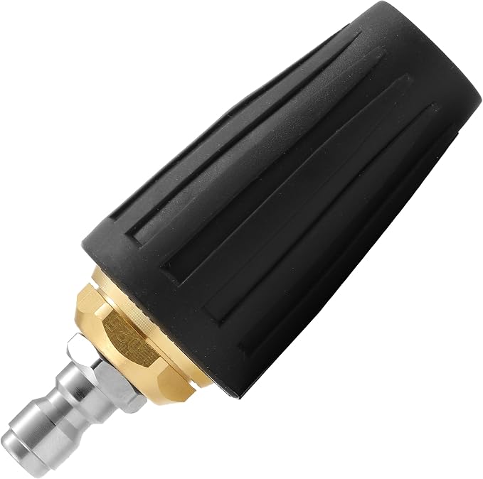 Tool Daily Turbo Nozzle Pressure Washer, 360° Rotating Nozzle | Pressure Washer Turbo Tip for Car Washing, Concrete, Brick Cleaning, 1/4 Inch Quick Connect, 3600 PSI, 2.5 GPM