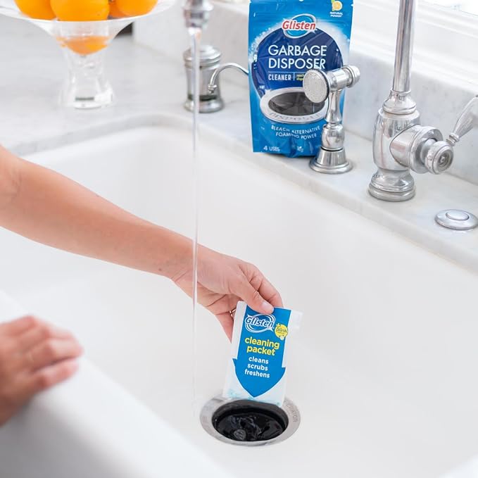 Glisten DP20B Disposer Care Foaming Garbage Disposer Cleaner-Twenty Pack (20 Uses)-Powerful Disposal Cleanser for Complete Cleaning of Entire Disposer-Lemon Scented, 24.5 oz