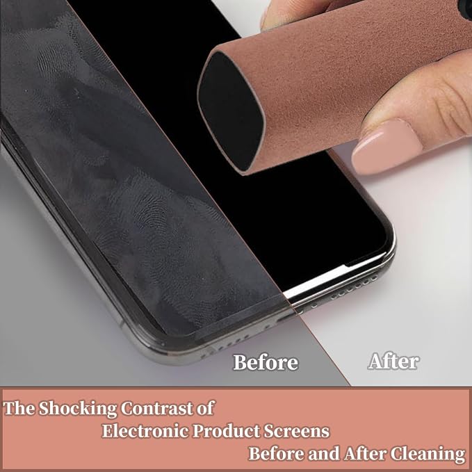 Computer Laptop Phone Screen Cleaner, Hatstart Touchscreen Cleaning Spray and Wipes Accessories to Remove Fingerprint for MacBook Display iPad iPhone Screens Mac TV - Pink Purple Blue