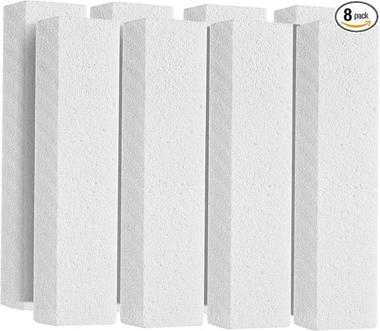 8 Pack Pumice Stone for Toilet Bowl Cleaning, Scouring Stick Remove Hard Water Rings, Calcium Buildup and Rust, Pumice Cleaning Bar for Tile Bath-tub