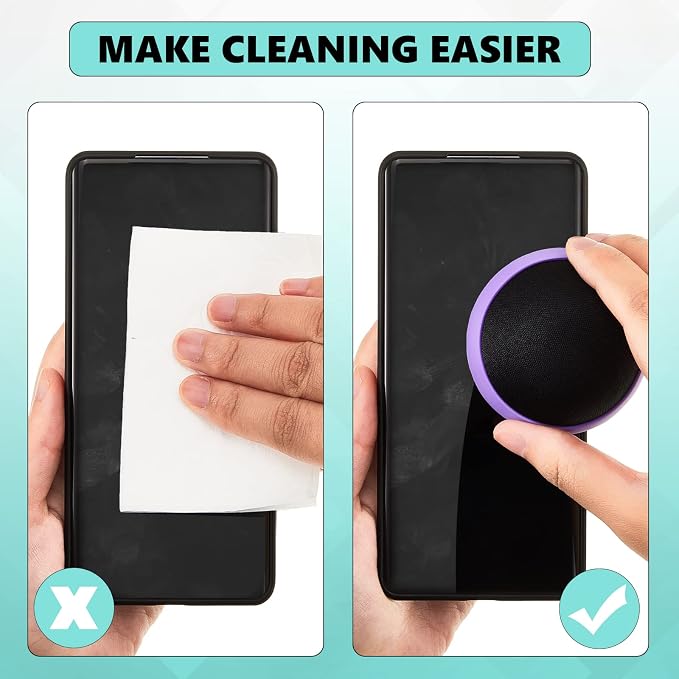 16 Pack Touch Screen Cleaner Balls Phone Cleaning Ball Microfiber Touch Car Screen Glass Cleaner for Computer Laptop Monitor Camera Lens Gift(Black,Blue,Rose Red,Purple)