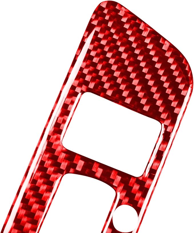 Compatible with Subaru BRZ 2016 2017 2018 2019 2020 Red Real Carbon Fiber Accessories Car Headlight Control Button Decals Accessories Trim Stickers Interior Type-B