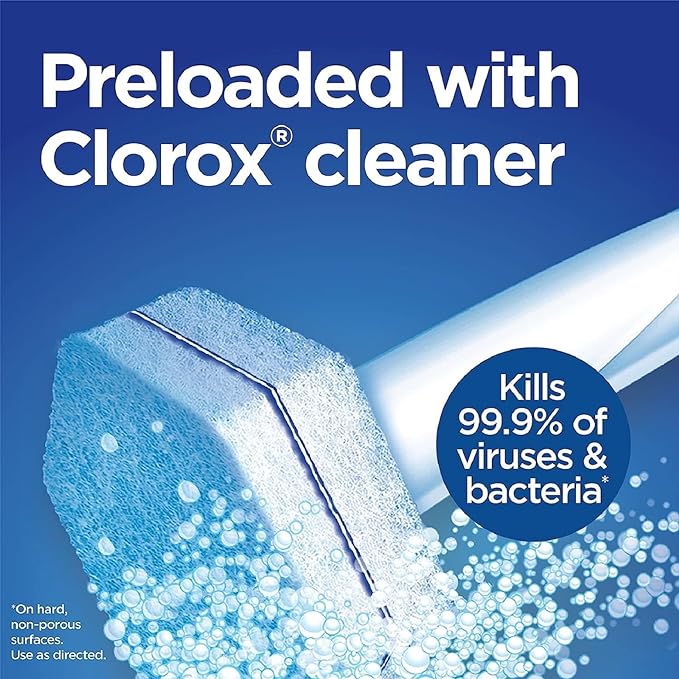 Clorox ToiletWand Disposable Toilet Cleaner Refills, Rainforest Rush Scent, 30 Count, Kills 99.9% of Germs, Touch-Free Toilet Cleaning