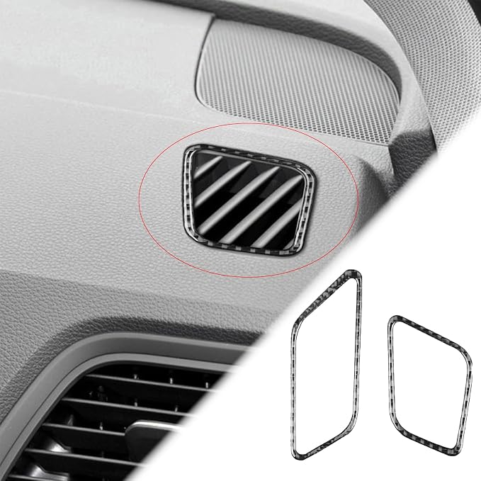 Real Carbon Fiber Trim for Audi 80A Q5 Accessories | for SQ5 2018-2025 Dash Sides Defogging Air Outlet Vent Frame Cover Sticker Interior Thick Overlay Decal