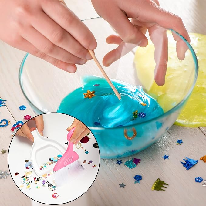 Chengu 3 Pack Mini Dustpan and Brush Set Colorful Small Broom and Dustpan Set Hand Whisk Brooms Tiny Cleaning Brush Table Crumbs Sweep for Desk Keyboard Kitchen Corner Car Sofa Pet Cage Nest Craft