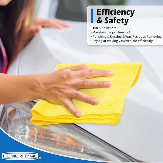 Microfiber Cleaning Cloth, 150 Pack Cleaning Rags Microfiber Towel Bulk Absorbent Lint-Free Wash Cloths, All-Purpose Towels for Cars, Shop, Automotive, Garage, Home and Kitchen 11.5"*11.5"