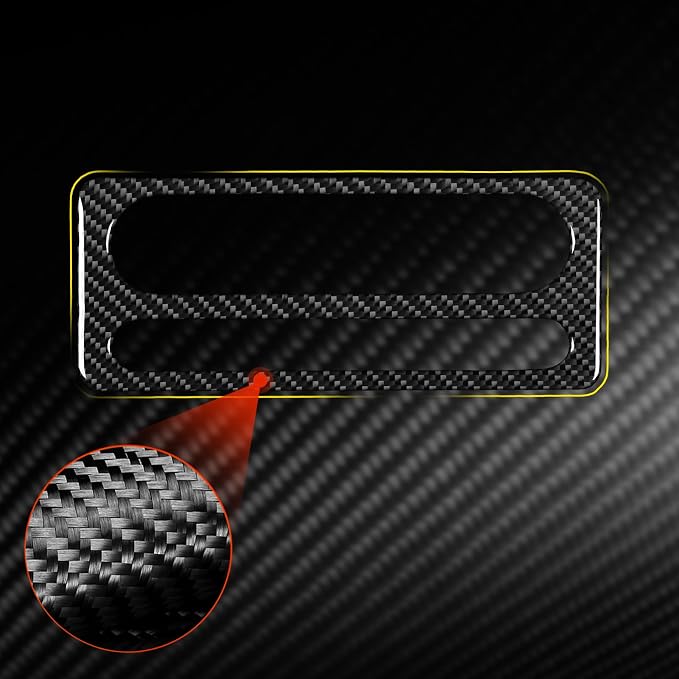Central Console A/C Stickers Fit for Ford Expedition 2007-2014 Type-A | Real Soft Carbon Fiber | Central Console A/C Control Panel Trim | Accessories | Self-adhesive | Thick Overlay