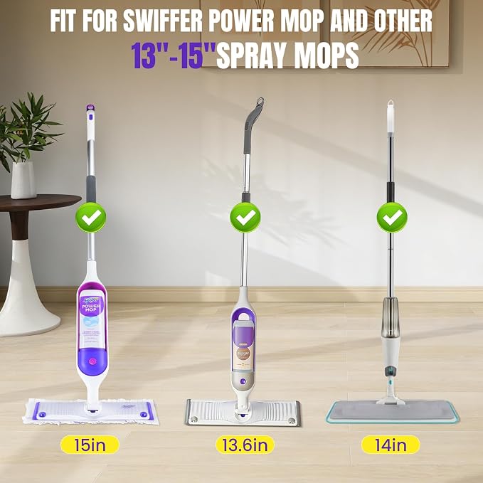 72 Pcs Power Mop Refills Pad, 5X Cleaning Multi-Surface Replacement for Swiffer Power Mop, Wet Pads Refill for Wood Floors & More, Compatible with Swiffer PowerMop Pads & Mopping Refills