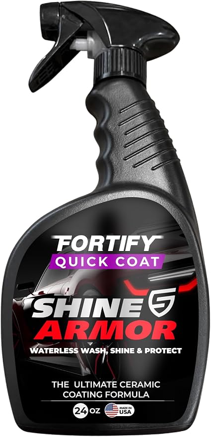 Ceramic Coating Spray - One Bottle Replaces Your Wash, Wax and Sealant | 24 Fl Oz - Extra-Large Waterless Wash, Wax and Polymer Sealant Keeps More Vehicles Glossy, Slick and Protected outdoors