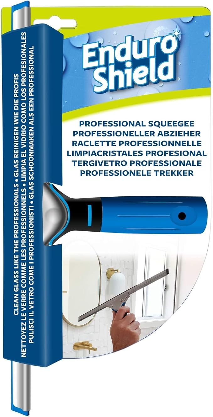 EnduroShield Professional Window Squeegee - 10 & 14 Inch Blades | Premium Silicone Blades | Streak-Free Results | Ergonomic Handle | Professional Grade (92)