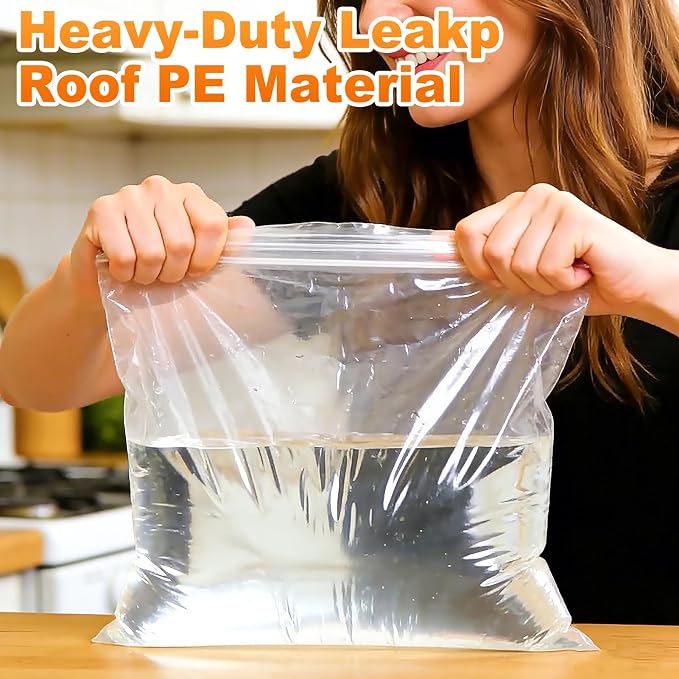 6 Pack Oven Rack Cleaning Bags, 3 Sizes Heavy Duty No Scrub Soaking Bags for Oven Racks, Grill Grates & BBQ Racks, Reusable Leak-Resistant PE Bags, No Cleaner Included