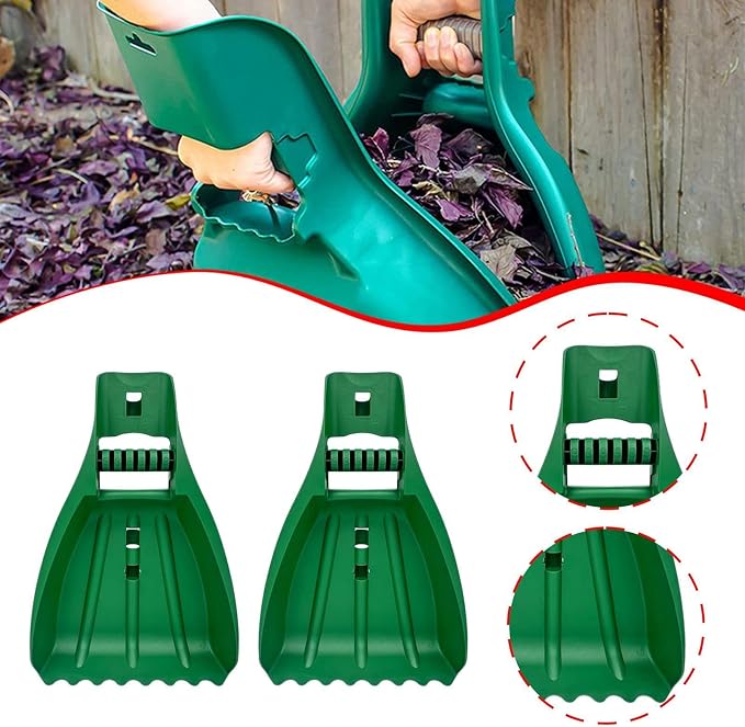 Gralara 2Pcs Leaf Grabbers, Ergonomic Leaves Removal Branches Collector Cleaning Tool for Porch Yard Shrub Lawns Farming
