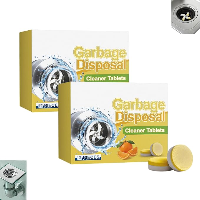 Garbage Disposal Cleaner Tablets, Foaming Tablets for Garbage Disposal, Gentle for Kitchen Drain Cleaning Care (2box)
