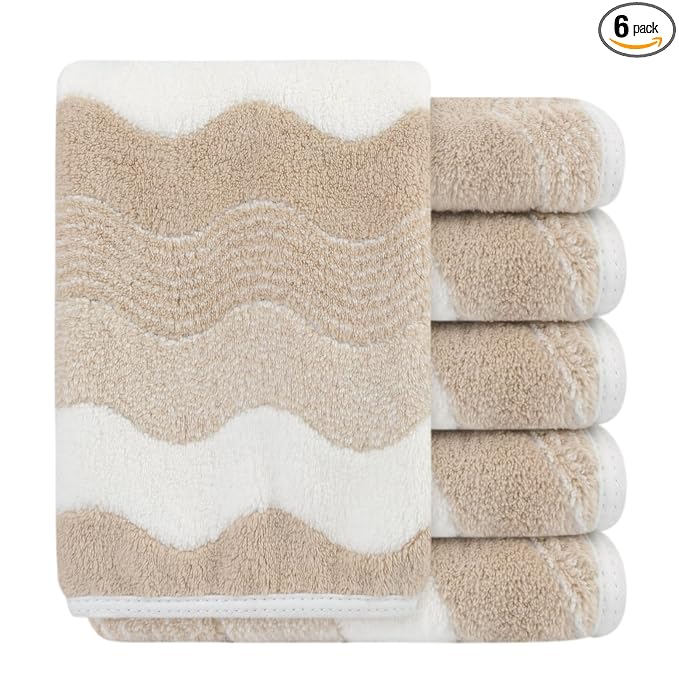 SINLAND Absorbent Coral Velvet Washcloth Ultra Soft Microfiber Face Towels 12 x 12 inch Multi-Purpose Face Cloths for Household and Sport