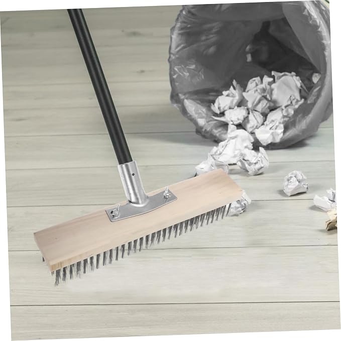 ABOOFAN Heavy Duty Metal Cleaning Brush Stainless Steel Wire Brush for Floors Hard Surface Scrubber