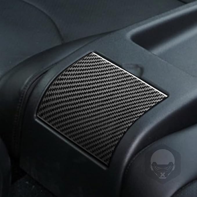 Real Carbon Fiber Trim for Infiniti Accessories | for G35 G37 G25 Q60 Q40 2007-2015 X S Sedan Rear Armrest Storage Box Organizer Cover Interior Thick Overlay Decal