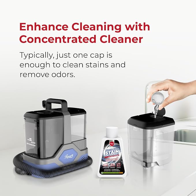 Rosewill Multi-Purpose Portable Carpet and Upholstery Cleaner with 74.4 oz Large Water Tank, Self Cleaning, Powerful Suction 17 KPa Spot Cleaner, 600W Motor, 4 Tools for Pets, Car, Couch and Stairs