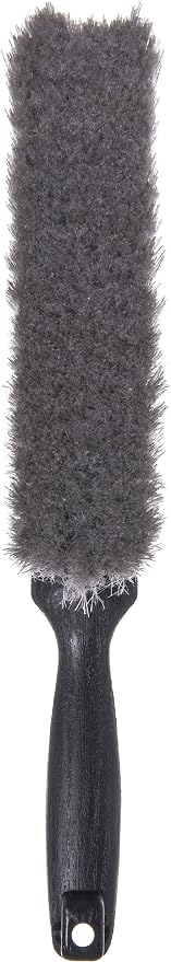 SPARTA Flo-Pac Bench Brush with Flagged Bristles, Small Counter Broom with Handle for Cleaning Smooth Surfaces, 8", 12 Count, Gray