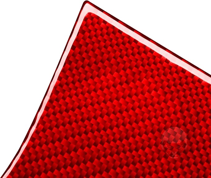 Red Real Carbon Fiber Trim for Nissan Rogue Accessories | for 2014-2020 / Rogue Sport 2017-2022 Storage Box Cover Sticker Interior Thick Overlay Decal