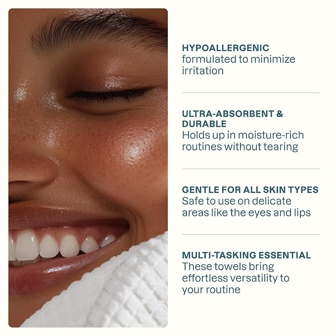 Cliganic Clean Face Towels XL, Multi-Pack (300 Count), Disposable, Ultra-Absorbent, Hypoallergenic & Soft - Makeup Remover Dry Wipes, Pamper Your Face, Hygienic Towelettes, for All Skin Types