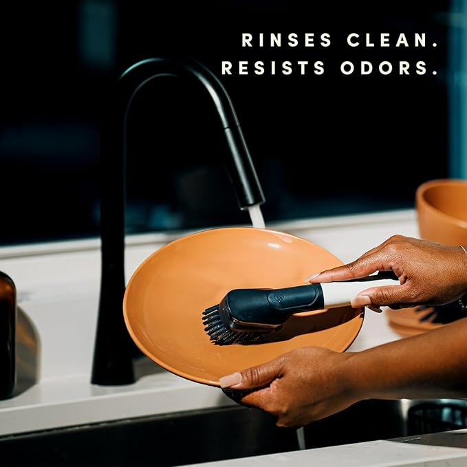 Brite by Scotch-Brite Limited Edition Mess-Free Dishwand, Sleek and Stylish Dish Brush with Soap Dispenser Handle (Pack of 4)