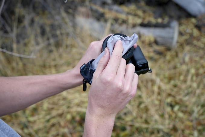 SPUDZ Ultra Microfiber Lens Cleaner with Closeable Bottom – Clip-On Pouch, Washable – for Binoculars, Scopes, Glasses, Screens | Ultra We The People, 6 x 6 Inch (2-Pack)