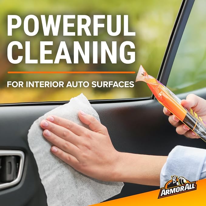 Armor All Car Interior Cleaner Wipes, Interior Cleaning Wipes for Cars, Trucks, Motorcycles, 60 Each (Pack of 6)