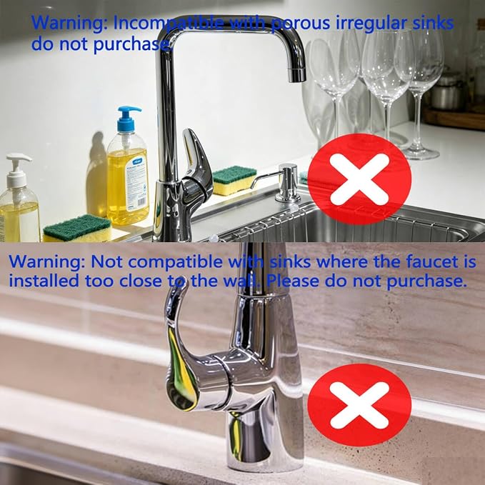Silicone Sink Mat Splash Guard-17" x 6'' Sink Splash Guard,Kitchen Sink Accessories fit for Countertop, Bathroom,Farmhouse,RV by EBIGIC (Off-white)
