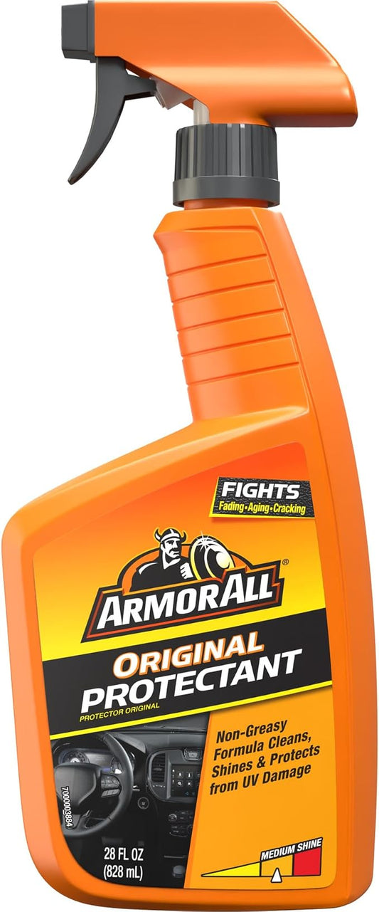 Armor All Original Protectant (28 fl. oz.) | Car cleaning spray, dashboard cleaner for car interior safe on vinyl, rubber, plastic; apply with cloth, not for controls