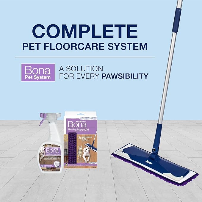 Bona Pet System Microfiber Sweeping Pads for Multi-Surface Floors - 3 Count
