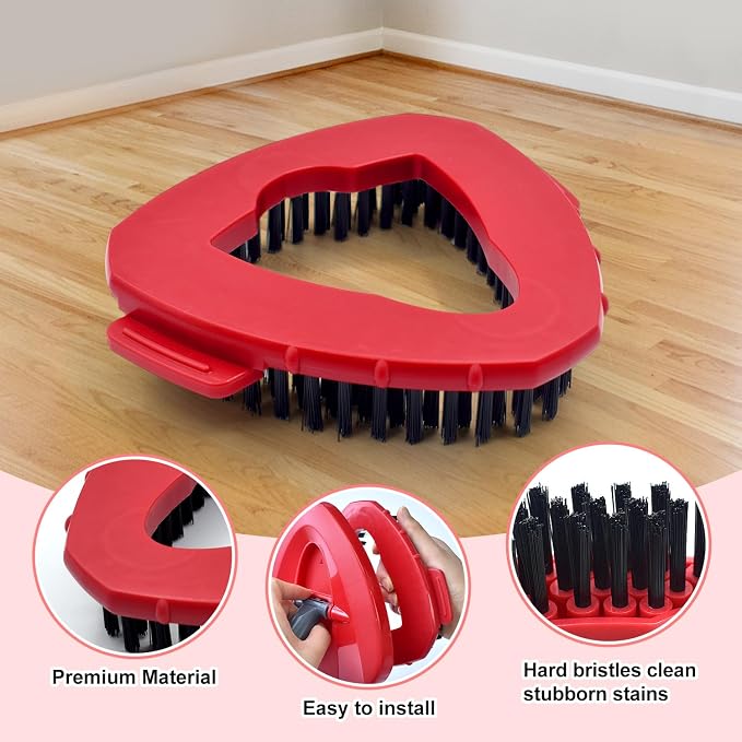 8 Pack Mop Head Replacement Compatiable with Ocedar EasyWring 1-Tank System,Mircofiber Mop Heads Refill and Scrub Brush for O Cedar Easywring Spin Mop, 6 Pack Mop Refills & 2 Scrub Head Floor Clean