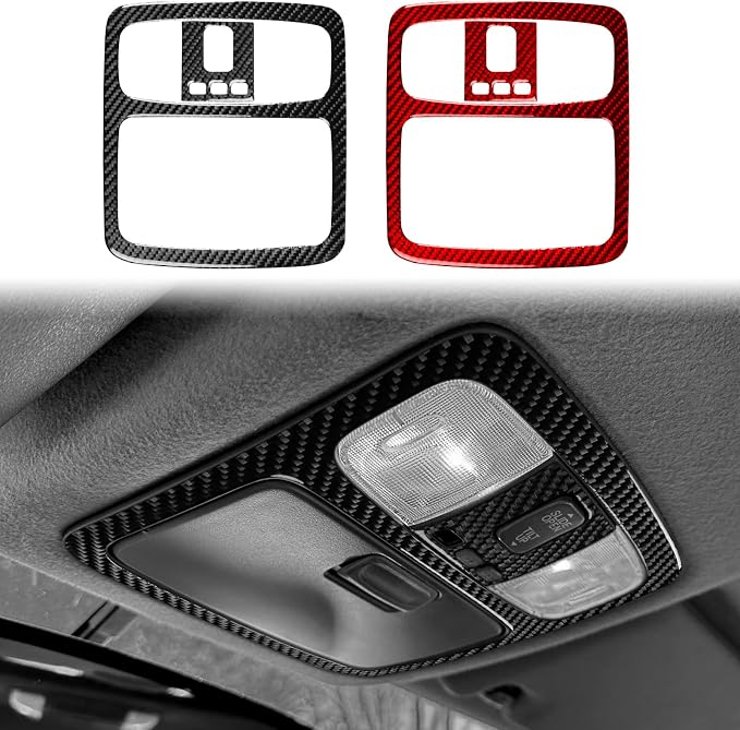 Carbon Fiber Roof Light Decals Fit for Toyota 4Runner(N210) 2003-2009 | for SR5/Sport Edition/Limited 2003 2004 2005 2006 2007 2008 2009 | Accessories | Roof Reading Light Cover Trim | Anti-scratch