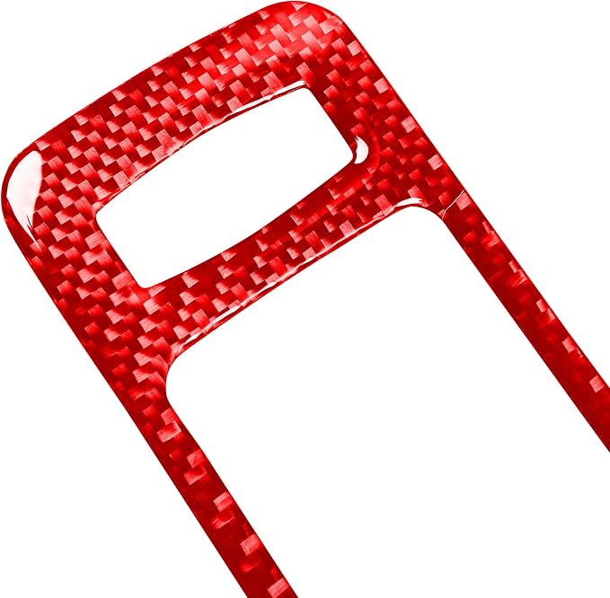 Red Real Carbon Fiber Trim for Ford Mustang Accessories | for GT Shelby 2005 2006 2007 2008 2009 Inner Door Handle Bowl Cover Interior Thick Overlay Decal