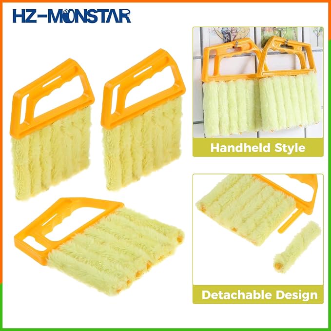 3Pcs Window Venetian Blind Cleaner Duster Tool Blinds Dust Dirt | 7 Finger Dusting Cleaner Tool for Window Air Vent Air Conditioner Fan Duster Dirt Housekeeping Tool for Wood Blinds Dust Dirt