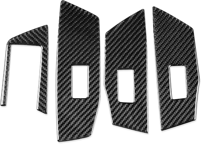Real Carbon Fiber Door Stickers Fit for Audi A3 8Y S3 2021-2025 | Trim Door Window Switch Panel Cover | Accessories | Anti-scratch | Self-adhesive