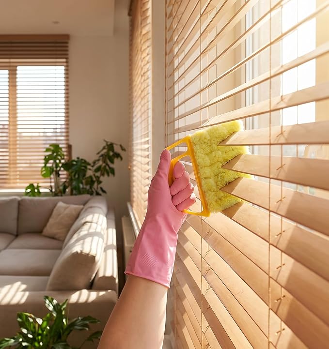 2PCS Blind Duster for Wood Blinds, Window Blind Cleaner Duster Tool | Washable Blinds Dusters for Cleaning, Window& Vinyl Blinds Cleaning